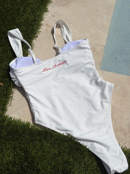 Custom “Mrs.” One-Piece Swimsuit