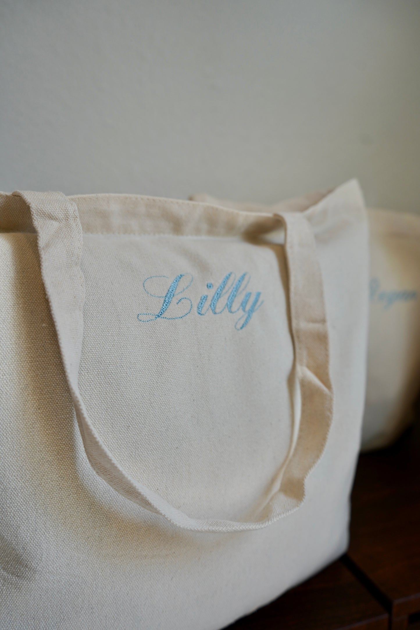 Embroidered Canvas Tote Bag