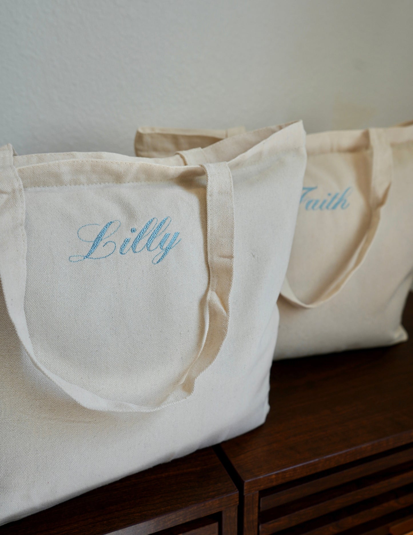 Embroidered Canvas Tote Bag