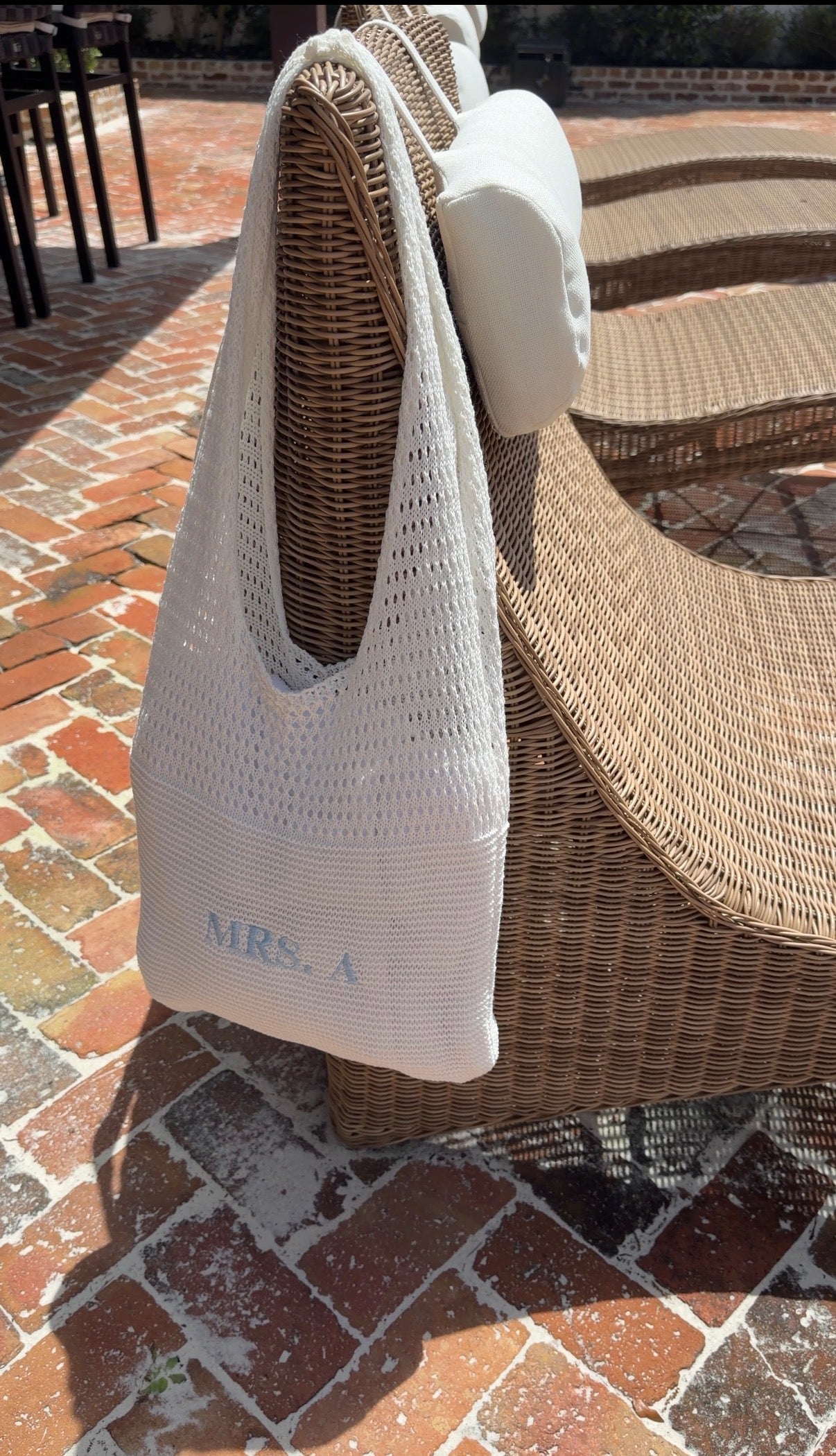 Personalized Knit Beach Tote