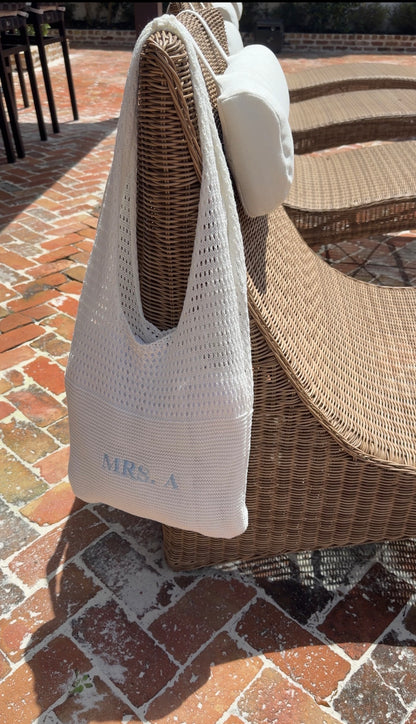 Personalized Knit Beach Tote