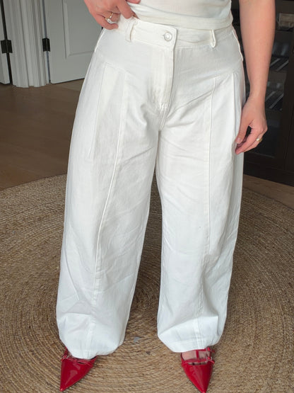 The “Mrs” Embroidered Wide-Leg Jeans